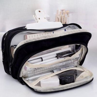 【CC】▽  Multilayers School Cases Large Capacity Korean Stationery Holder Students Supplies
