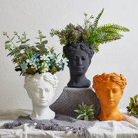 Vase Greek Flower Pots Goddess Head Retro Venus Vase Home Decoration Accessories Ornament Home Decor Tabletop Decorative