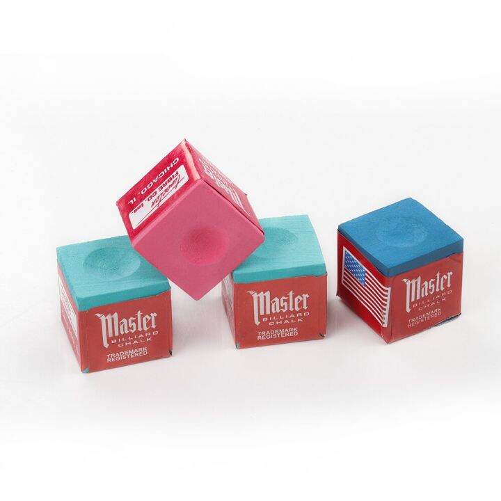 Original MASTER Billiard Chalk Oil Dry Chalk Pool Cue Chalk12 Pieces