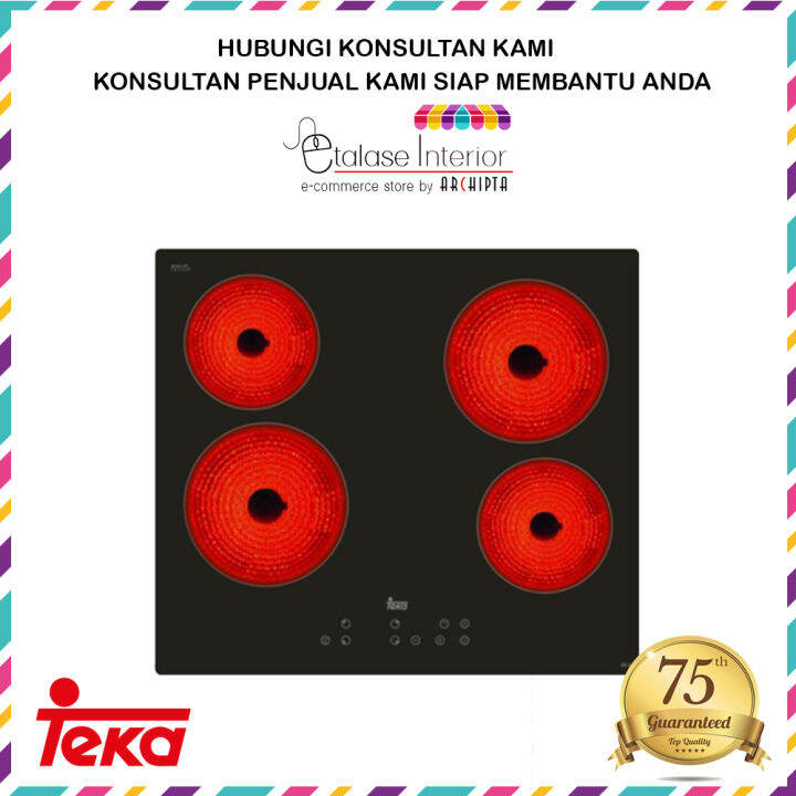 Teka - Kompor Listrik Vitroceramic Tanam Build In 4 Tungku VE4 ...