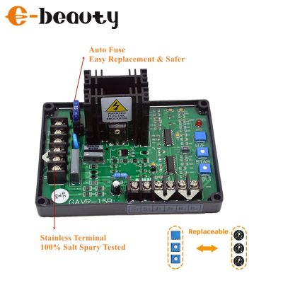 เครื่องกำเนิดไฟฟ้าดีเซล GAVR-15B GAVR-15A อะไหล่เครื่องยนต์เครื่องควบคุมแรงดันไฟฟ้าอัตโนมัติ AVR