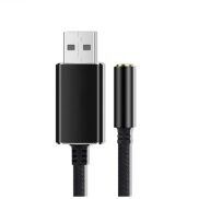2 in 1 USB to 3.5mm Jack Sound Card Plug 3.5 Sound Audio Adapter for PC