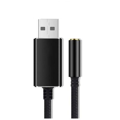 2 in 1 USB to 3.5mm Jack Sound Card Plug 3.5 Sound Audio Adapter for PC Laptop Headphone Mic Speaker External Sound Card