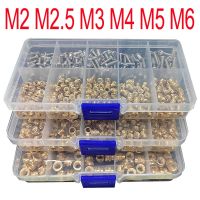 Brass Insert Nut and Screw Set M2 M2.5 M3 M4 M5 M6 Hot Knurled Heat Thread Copper Nuts 304 Stainless Steel Bolt Assortment Kit Nails  Screws Fasteners