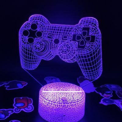 Accessories Controller Gamepad 3D illusion Battery Night Lights Lava Lamps Creative Gift For Friend Gaming Room Table Desk Decor Night Lights