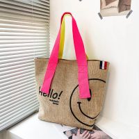 2022 Luxury Designer Cute Cotton and Linen Printed Casual Shopping Bag Large Capacity Tote Bag Purses Sac