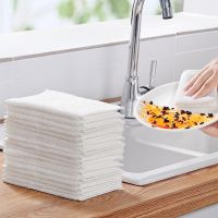 Bamboo Fiber WashclothS Super Aborbent and Remove Oil Dish Rags Fast Drying Dishcloths White Kitchen Cleaning Towel Dish Cloth  Towels