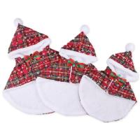 Pet Christmas Cloak Warm Pets Cloaks with Jingle Bell Cats Outfits Outwear for Photo Props Outdoor Walking Christmas Party Theme Party Christmas Travel steadfast