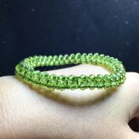 Genuine Natural Peridot Round Beadc Bracelet Women Men 10mm Stretch Green Olivine Gems Stone AAAAA