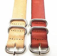 卐♤ zulu strap New arrived - 1PCS High quality 20MM Nato strap genuine leather Watch band NATO straps watch strap coffee color-32311