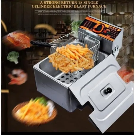 Electric Deep Fryers Commercial Single Cylinder Electric Blast Furnace