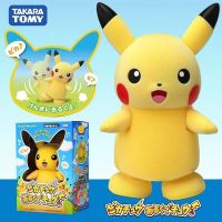 Takara Tomy Original Pokemon Shake Dance Pikachu Action Figures Smart Voice Control Kawaii  Pikachu Anime Toys Kids Xmas Gifts