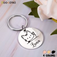 Personalized ID Tag Anti-lost Mirror Name Tags Plates Engraving Cats Nameplate Pendant for Pets