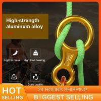 +【‘ 35KN Rescue Gear Climbing Carabine Rigging Abseiling Belay Device Ring 8Shape Mountaineering Rappel Gear Belay Descender