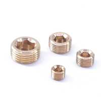 5pcs Metric Thread M5 M6 M8 M10 M12 M14 M16 M18 M20 M22 Male Brass Countersunk Plug Socket Hex Head End Cap Pipe Stopper Pipe Fittings Accessories