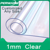 (1mm สี่เหลี่ยมผืนผ้าโปร่งใส) PVC ห้องครัวคริสตัลใสที่ป้องกันโต๊ะสำหรับโต๊ะในห้องอาหาร แผ่นพลาสติกป้องกันแผ่นไวนิลผ้าคลุมโต๊ะ