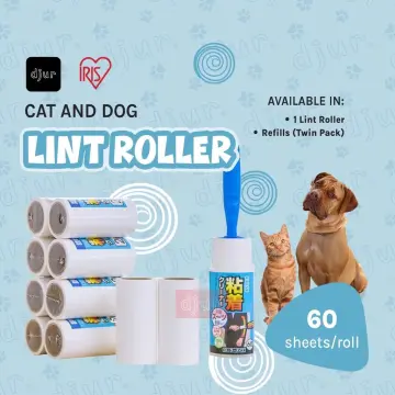 2023】 IRIS Lint Roller for Pet Hair Extra Sticky Dogs and Cats 60 Sheets/ Roll