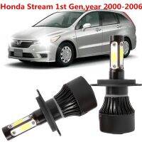 ชุดแปลงไฟหน้าด้านข้าง4 Led 6000K 2ชิ้นสําหรับ Honda Stream 1st Gen ปี2000-2006ปลั๊กแอนด์เพลย์