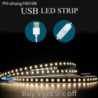 5V USB LED Strip Light with Switch 1M 2M 3M 5M Waterproof Bright Decoration Tape for House Room Backlight Ribbon