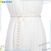 【hot sale】 ❃﹊♚ B55 NEXTMY Waist Chain Pearl Waistband All-match White Pearl Pendant Belt for Women