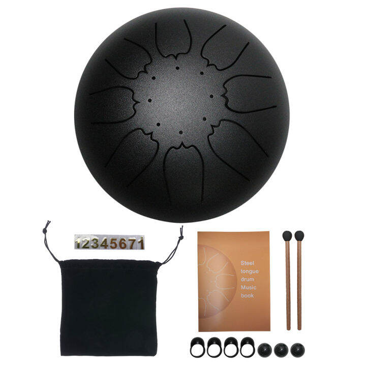 2021steel-tongue-drum-set-6-inch-8-tune-handpan-drum-pad-tank-with-drumstick-carrying-bag-percussion-instruments-accessories-new