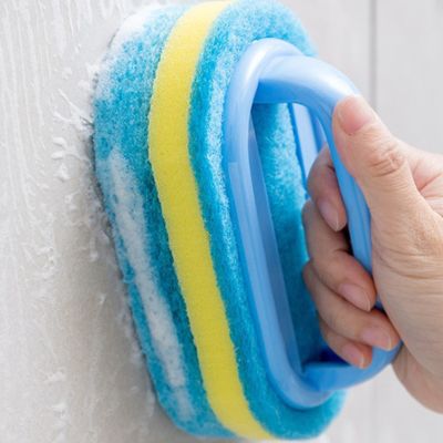 【hot】▼  Cleaning Toilet Glass Wall Bathtub Cleaner Sponges Scouring Brushes Window Slot Tools