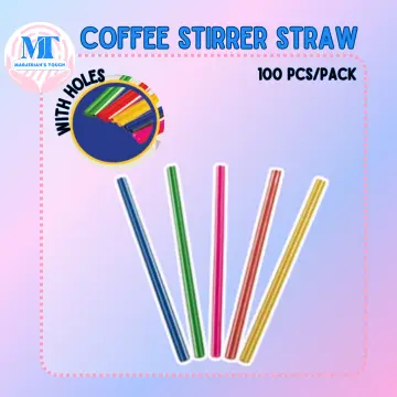 100pcs Disposable Coffee Straws, Two-Hole Straws, Coffee Stirrers, Small  Straws For Hot Drinks