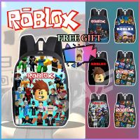 [พร้อมส่ง] Roblox กระเป๋าเป้สะพายหลัง ลายการ์ตูนอนิเมะ Game Merchandise สําหรับนักเรียนประถม ผู้ชาย ผู้หญิง 【QYUE】