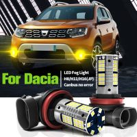 2ชิ้นโคมไฟแอลอีดีไฟตัดหมอกระบบแคนบัส H11 H16ไม่มีข้อผิดพลาดสำหรับ Dacia Duster Sandero Dokker 2012 2013 2014 2015 2016 2018 2017