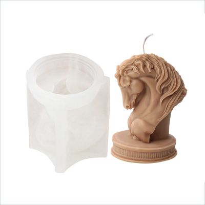 1 Piece Horse Head Statue Candle Silicone Mold Animal Poney Candle Mould Candle Mold