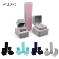 ♠ Elegant Wedding Ring Display Box Velvet Earrings Bracelet Gift Packaging Box Portable Pendant Necklace Storage Case Wholesale
