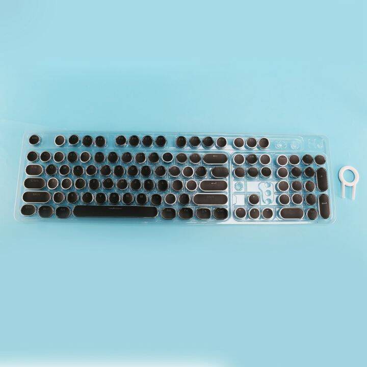 P5104Key Retro Round Keycaps Double Lens DIY Typewriter Keycaps for