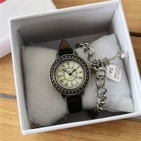 Medieval nostalgic Hong Kong style retro Roman scale watch womens British style niche round small dial simple national style