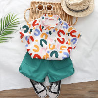 IENENS Summer Kids Boy Clothing Sets 0-4 Years Short Sleeves Casual Outfits 2PCS Baby Print Shirt + Shorts Children Holiday Clothes Suits