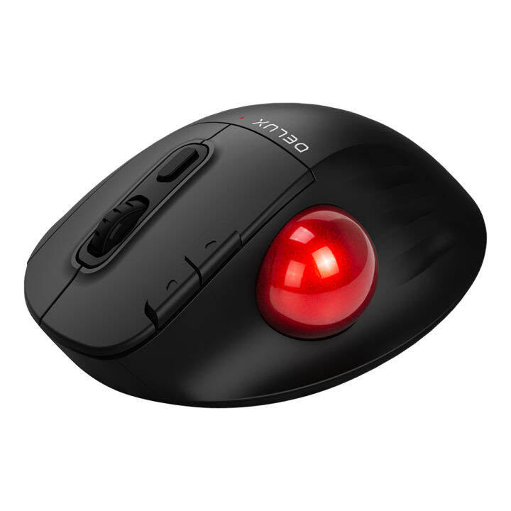 Delux MT1 Ergonomics Wireless Bluetooth Trackball Mouse 2400 DPI 6