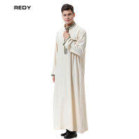 REDY Men S Thobe Kaftan Islamic ชุดเดรสอาบายาชุดคลุมดูไบตะวันออกกลางแขนยาวซาอุดิอาหรับ