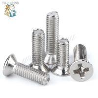 ☽✥ 100pcs GB819 Metric Thread M3 304 Stainless Steel flat head cross Countersunk head screw m3x(5/6/8/10/12/14/16/20/25/30/35/40)