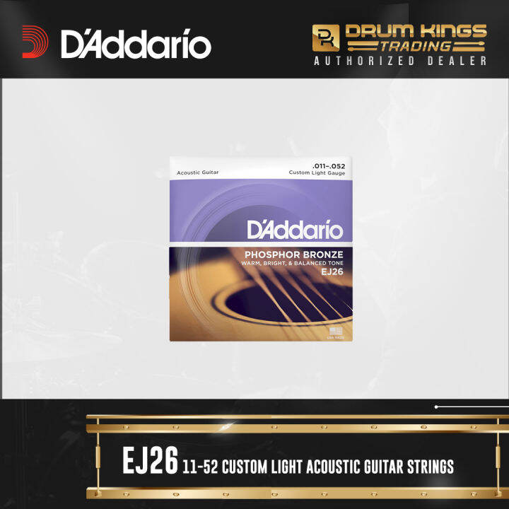 D'Addario EJ26 1152 Custom Light Acoustic Guitar Strings Lazada PH