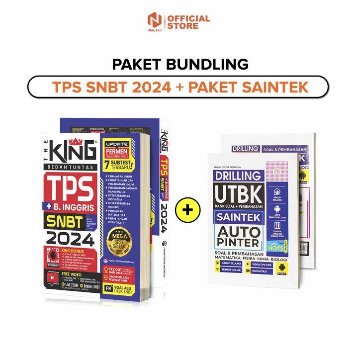 Buku The King Bedah Tuntas TPS Plus Bahasa Inggris SNBT 2024 / Drilling ...