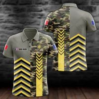 Personalize France Camouflage Polo Shirts Summer Casual Streetwear Mens Fashion Loose Jersey Plus Size  Short Sleeve Sportswear