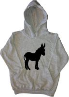 TeeTreeDesigns Donkey Grey Kids Hoodie