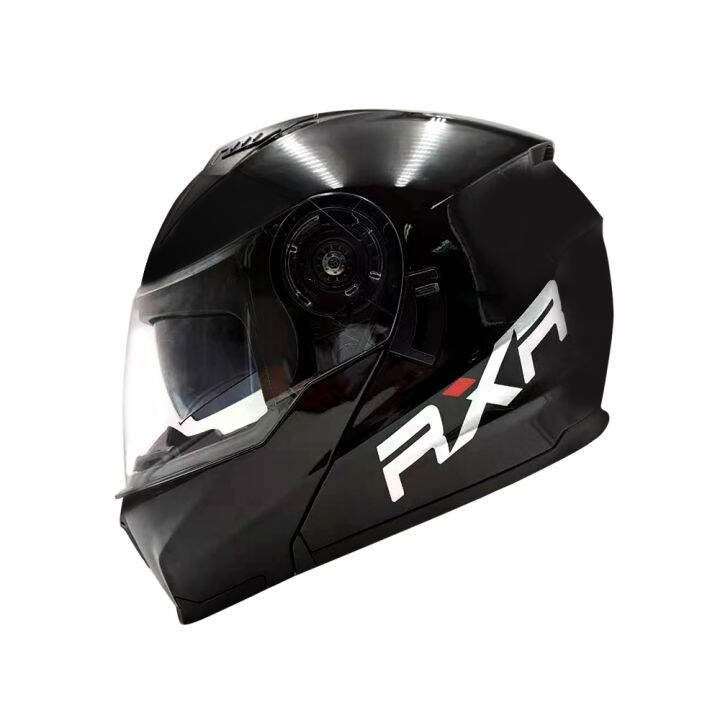 RXR 691BX Modular full face helmet Dual Visors Clear Lens (With ICC