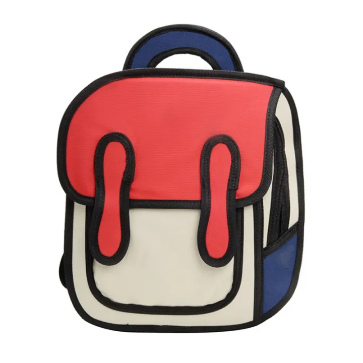 Children 2D Drawing Backpack Cartoon School Bag Kindergarten Bag | Lazada PH