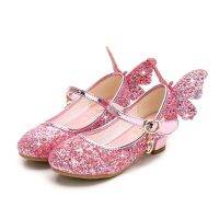 【hot】™℗  Leather Shoes Kids Heel Children Glitter Fashion Shoe