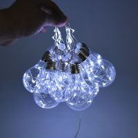 2.5M Globe Bulb String Lights with 10 Clear Ball Vintage Bulbs Indoor Hanging Umbrella Patio String Lighting for Backyard Weddin