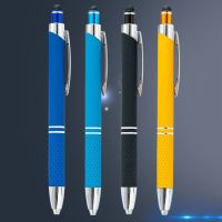 3-in-1 Multifunction Metal Ballpoint Pen With LED Light Measure Technical Ruler Screwdriver Touch Screen Stylus Spirit Level Pens