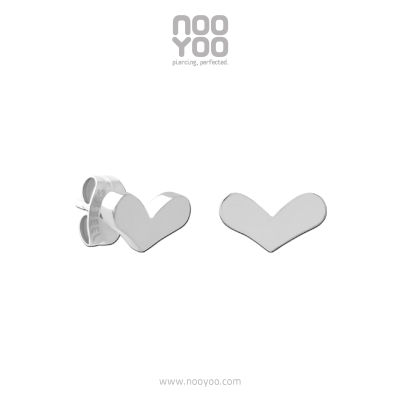 NooYoo ต่างหูสำหรับผิวแพ้ง่าย Simple HEART Surgical Steel