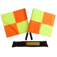 2pcs/set World Soccer Referee Flag Fair Play Sports Match Football Linesman Europe Flags Referee Equipment Cables