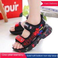 COD DSGRTYRTUTYIY Boys Sandals And Slippers Spiderman 2021 Summer New Non-Slip Breathable Soft-Soled Beach Shoes Medium Small Children Students