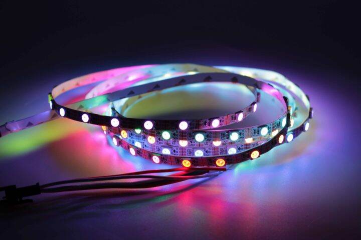 addressable-dc5v-white-black-pcb-1235m-ws2812b-pixel-led-strip-5mm-5050-rgb-60ledsm-ws2812-digital-light-sk6812-dream-color